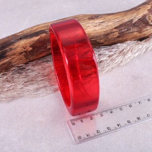 Акриловий браслет, червоний, С9788
