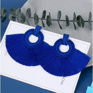 Серьги женские кисточки, синие, С9792
