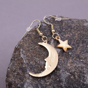 Сережки жіночі "Місяць і зірка", С9797