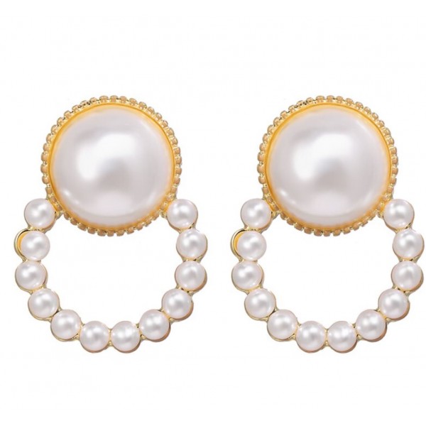Жіночі сережки з перлами, С9826