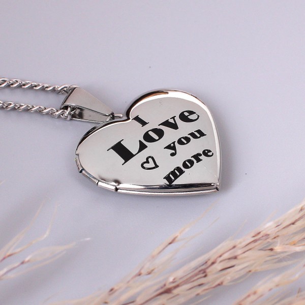 Медальйон в формі серця "Я люблю тебе більше", С9847