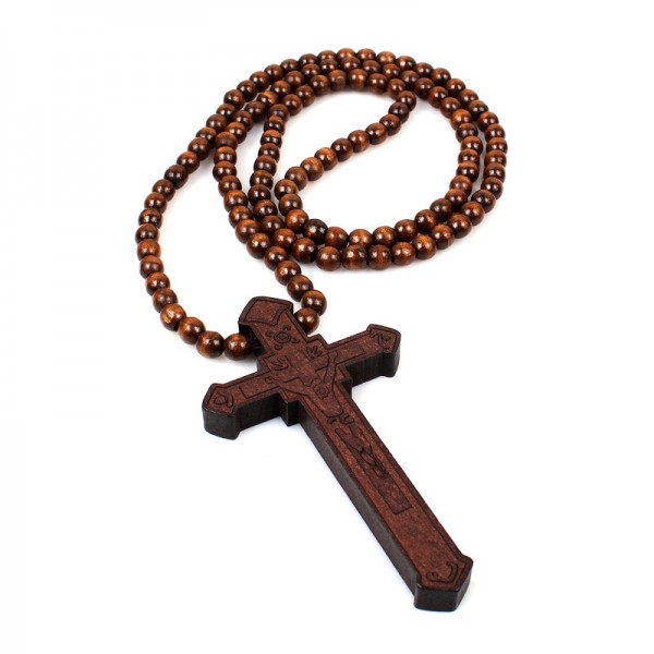 Деревянный крест, коричневый, С9925