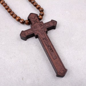 Деревянный крест, коричневый, С9925