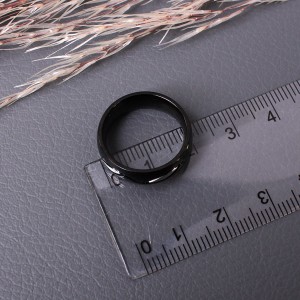 Женское широкое кольцо, черное, С9934