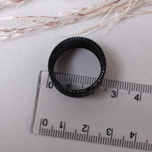 Кольцо "Сетка", черное 10 мм, С10010