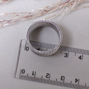Каблучка "Сітка", срібляста 10 мм, С10011