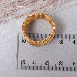 Каблучка "Сітка", золотиста 10 мм, С10012