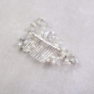 Весільний гребінь для волосся з перлами, С10052