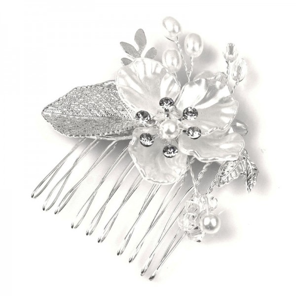 Весільний гребінь для волосся з перлами, С10053