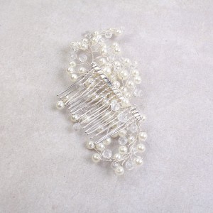 Весільний гребінь для волосся з перлами, С10054