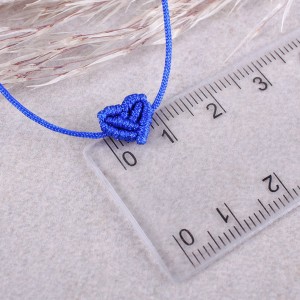 Плетеный браслет "Сердце" синий, С10104