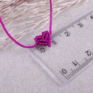 Плетений браслет "Серце",  рожевий, С10114