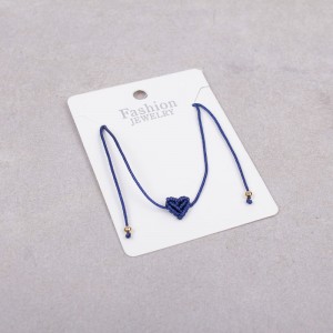 Плетений браслет "Серце",  синій, С10115