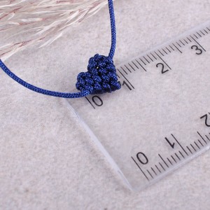Плетеный браслет "Сердце" синий, С10115