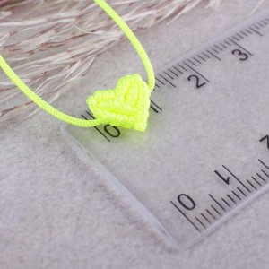 Плетений браслет "Серце",  зелений, С10119