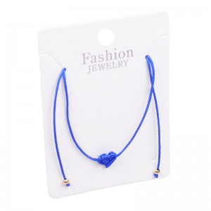 Плетений браслет "Серце",  синій, С10120