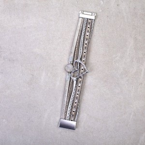 Жіночий браслет "Amorcome", сріблястий, С10162