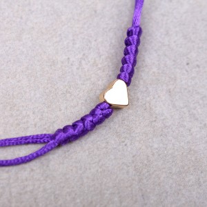 Браслет "Сердце" фиолетовый, С10305