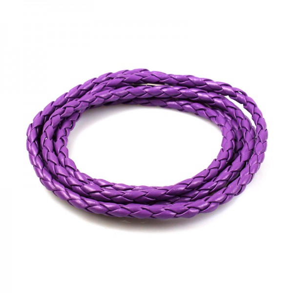 Мужской кожаный браслет, фиолетовый, С10405