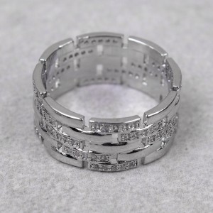 Женское кольцо широкое с камнями, С10424