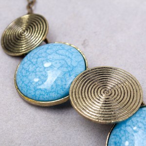 Ожерелье "Голубые круги", С10485