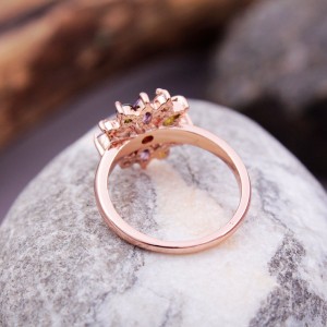 Женское кольцо "Цветок" позолота, С10500