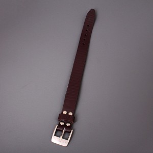 Шкіряний браслет "Класика" коричневий, С10644