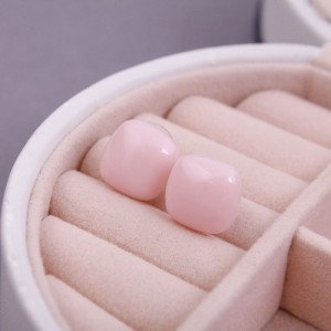 Жіночі сережки акрилові, рожеві, С10683
