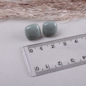 Жіночі сережки акрилові, зелені, С10685