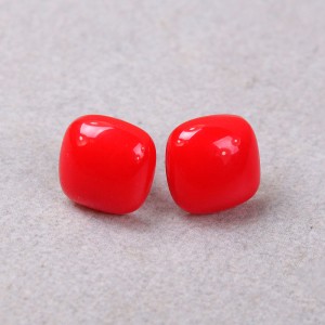 Жіночі сережки акрилові, червоні, С10686