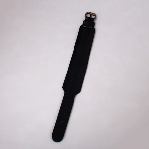 Кожаный браслет широкий, черный, С10687