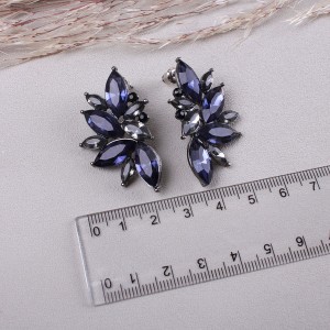 Серьги женские "Синий цветок", С10696