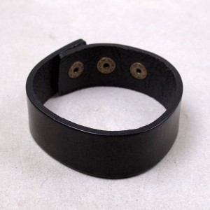 Кожаный браслет "Классика" черный, С10710