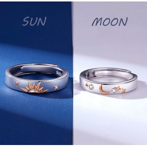 Набор колец для пары "Солнце и месяц", С10731