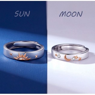 Набор колец для пары "Солнце и месяц"