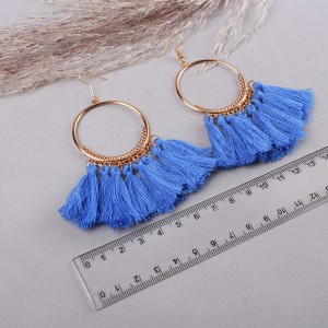 Сережки женские кисточки, голубые, С10732