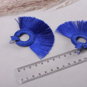 Сережки жіночі пензлики, сині, С10735