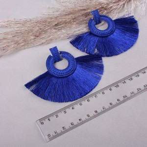 Сережки женские кисточки, синие, С10735