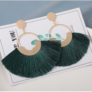 Сережки жіночі пензлики, зелені, С10737