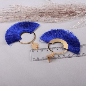 Сережки женские кисточки, синие, С10739