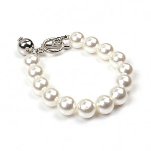 Жіночий браслет ланцюжок з перлами, С10750