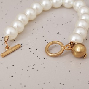 Жіночий браслет ланцюжок з перлами, С10751