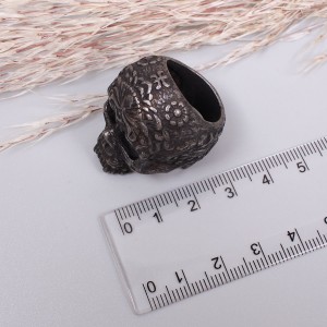 Мужское массивное кольцо "Череп", С10909