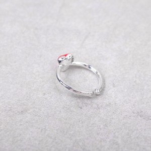 Женское кольцо "Красное сердце", С10922
