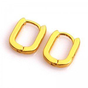 Жіночі сережки кільця, золотистий, С10925