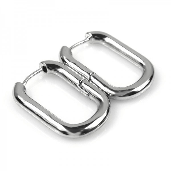 Жіночі сережки кільця, сріблясті, С10926
