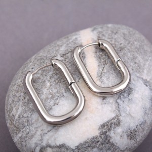 Жіночі сережки кільця, сріблясті, С10926