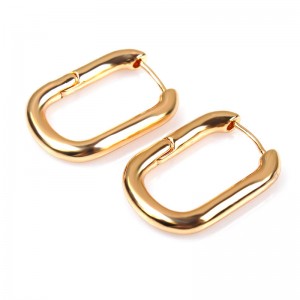 Жіночі сережки кільця, золотистий, С10927