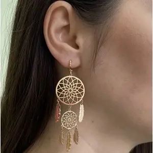 Серьги Xuping "Ловец снов", позолота 18K, С12578