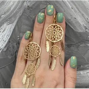 Серьги Xuping "Ловец снов", позолота 18K, С12578